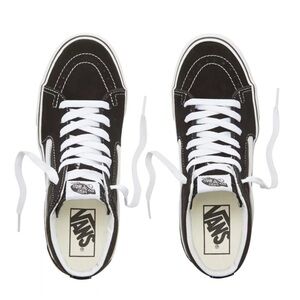Vans Unisex Sk8 Black and White Hi Skate Sneakers Sz 3
